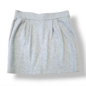 NEW Vintage 90's Y2K Old Navy Pleated Sweatshirt Knit Skirt in Gray Size Small